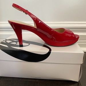 Nine West red sling back heels